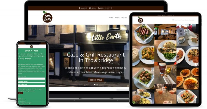 Portfolio Little Earth Restaurant Afford Web Design Bury St Edmunds