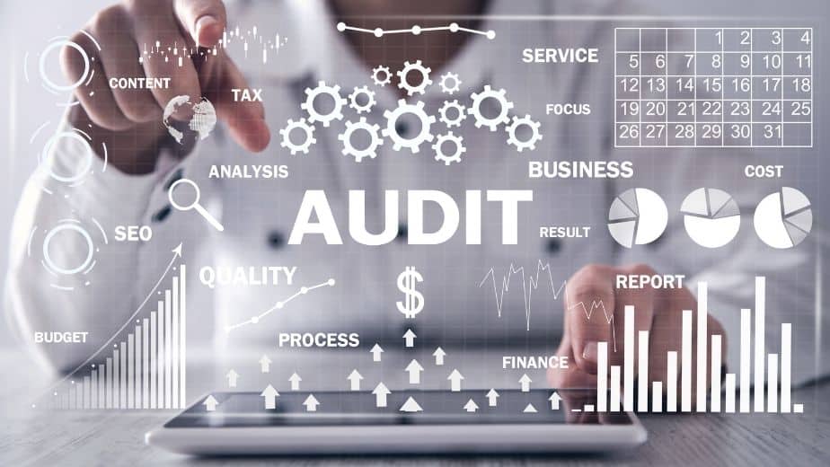 Small Business Website Audit checklist on screen