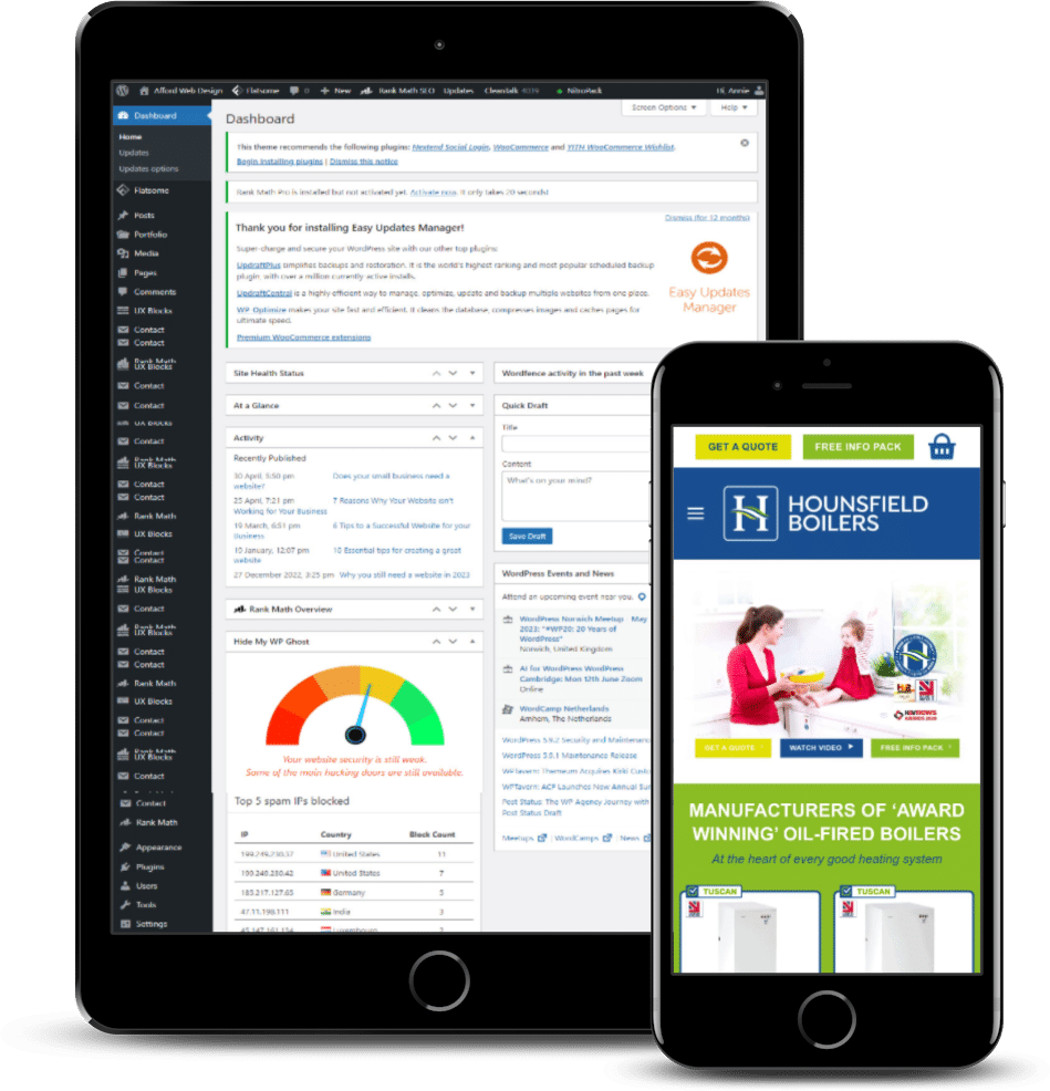 WordPress maintenance for Suffolk business