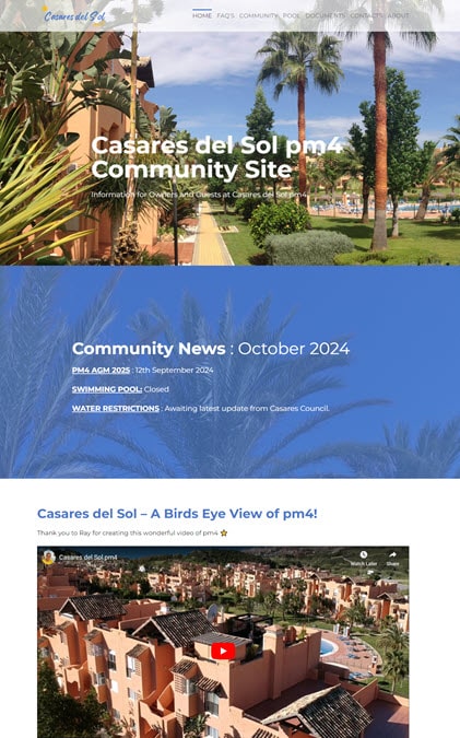 Residential community website design in Suffolk with mobile-friendly layout and community information