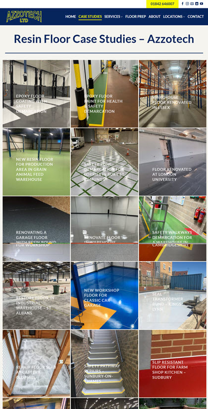 resin flooring contractor website design in Suffolk