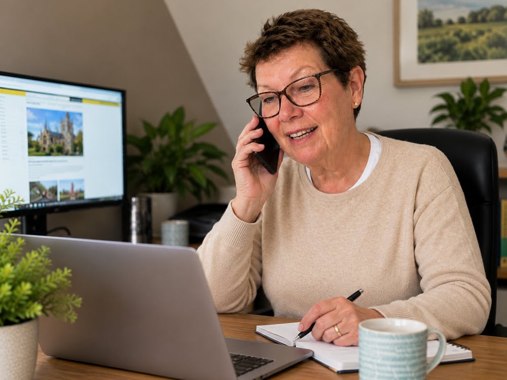 Professional web designer phone call before redesigning your website